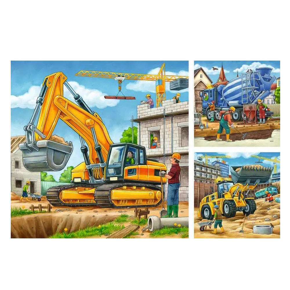 Ravensburger 3 x 49 Piece Puzzles - Construction Vehicle