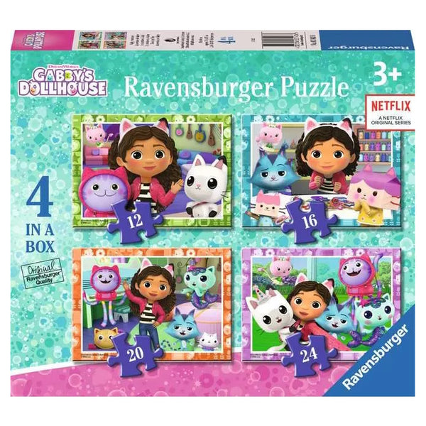 Ravensburger 4 in a Box (12, 16, 20, 24 Piece) Puzzles - Gabby’s Dollh ...