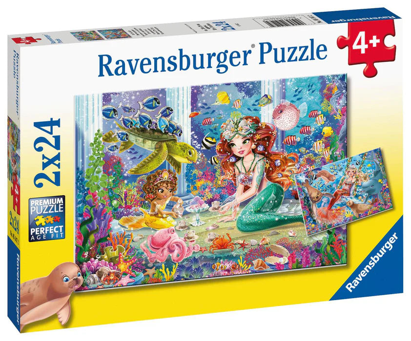 Ravensburger 2 x 24 Piece Puzzles - Mermaid Tea Party