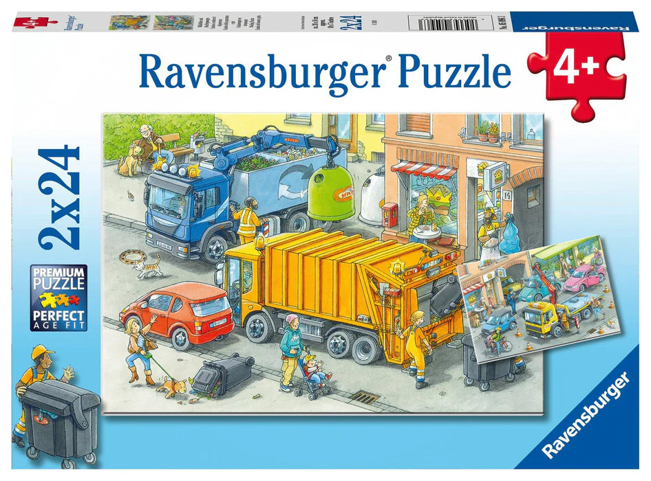 Ravensburger 2 x 24 Piece Puzzles - Working Trucks