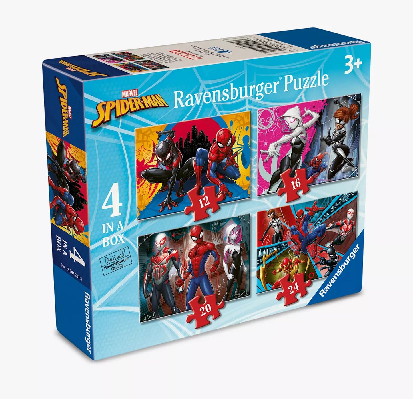 Ravensburger 4 in a Box (12, 16, 20, 24 Piece) Puzzles - Marvel Spiderman