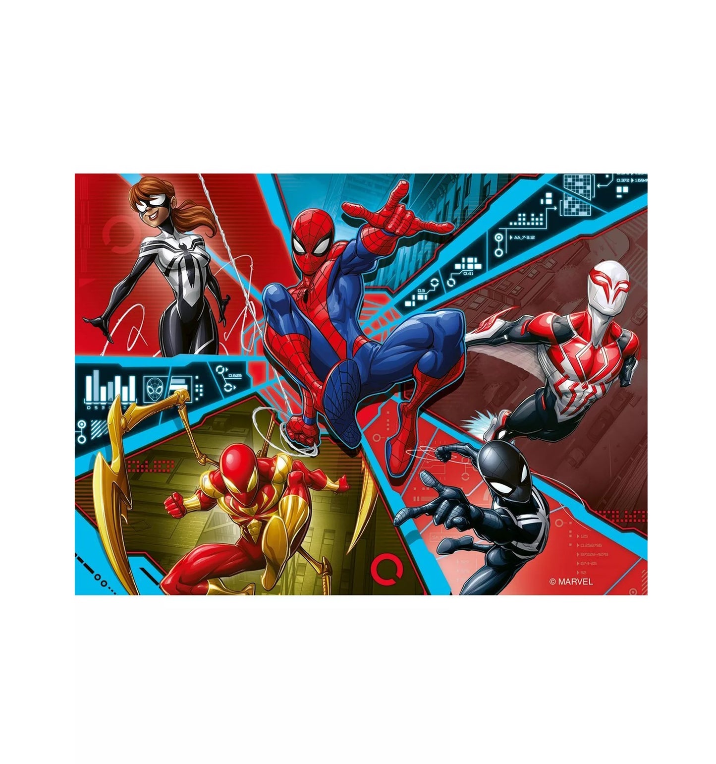 Ravensburger 4 in a Box (12, 16, 20, 24 Piece) Puzzles - Marvel Spiderman