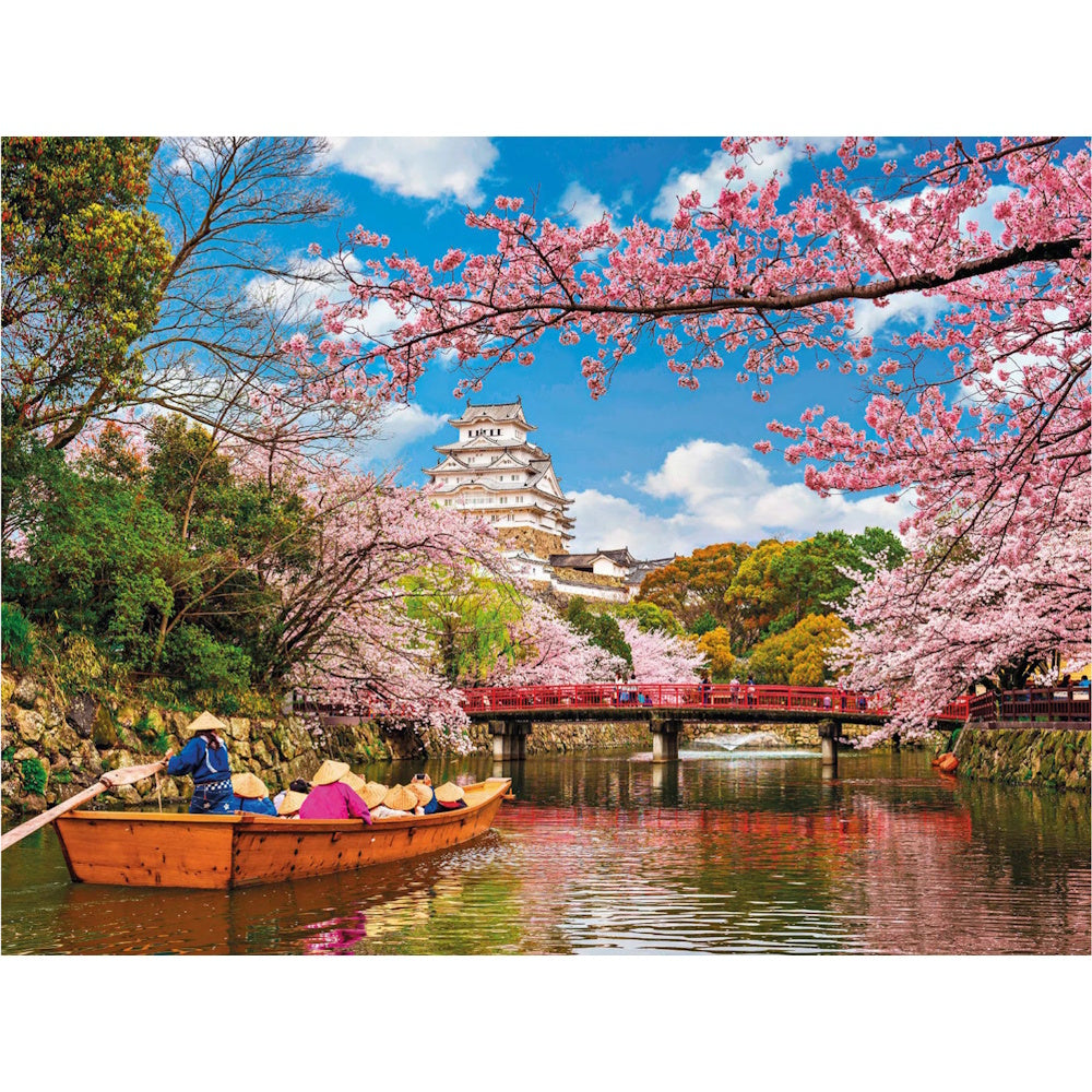Samurai Castle with Cherry Blossoms 1000 Piece Puzzle