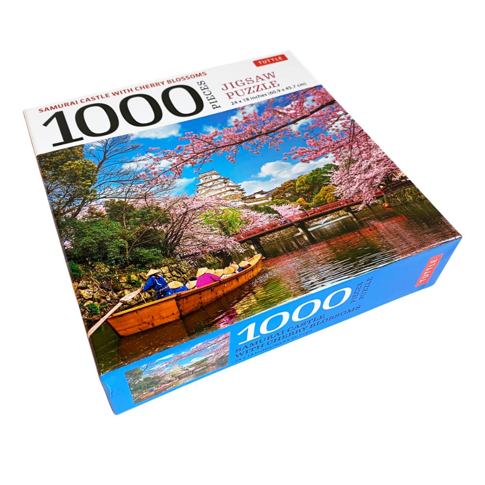 Samurai Castle with Cherry Blossoms 1000 Piece Puzzle