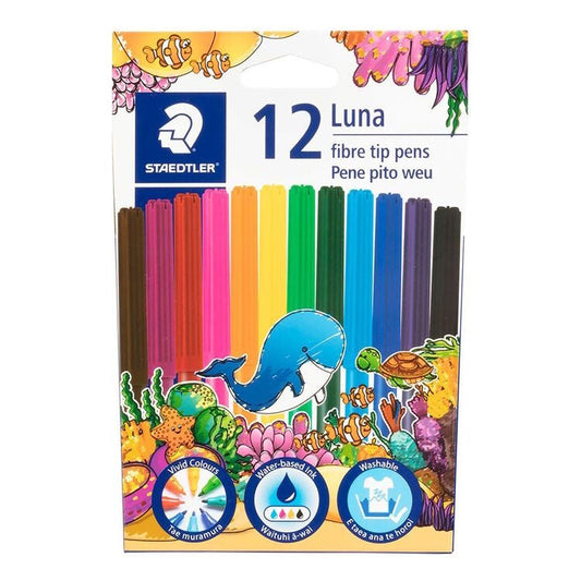 Staedtler Luna Fibre-Tip Pens 12pk