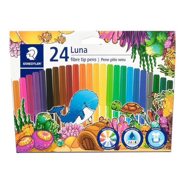 Staedtler Luna Fibre-Tip Pens 24pk