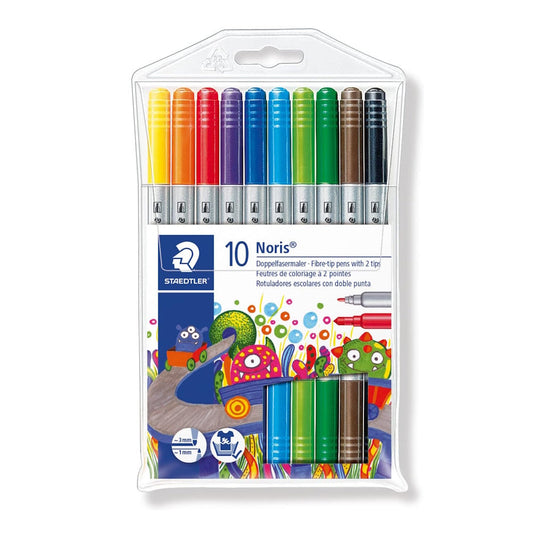 Staedtler Noris Double-Ended Fibre-Tip Pens 10pk