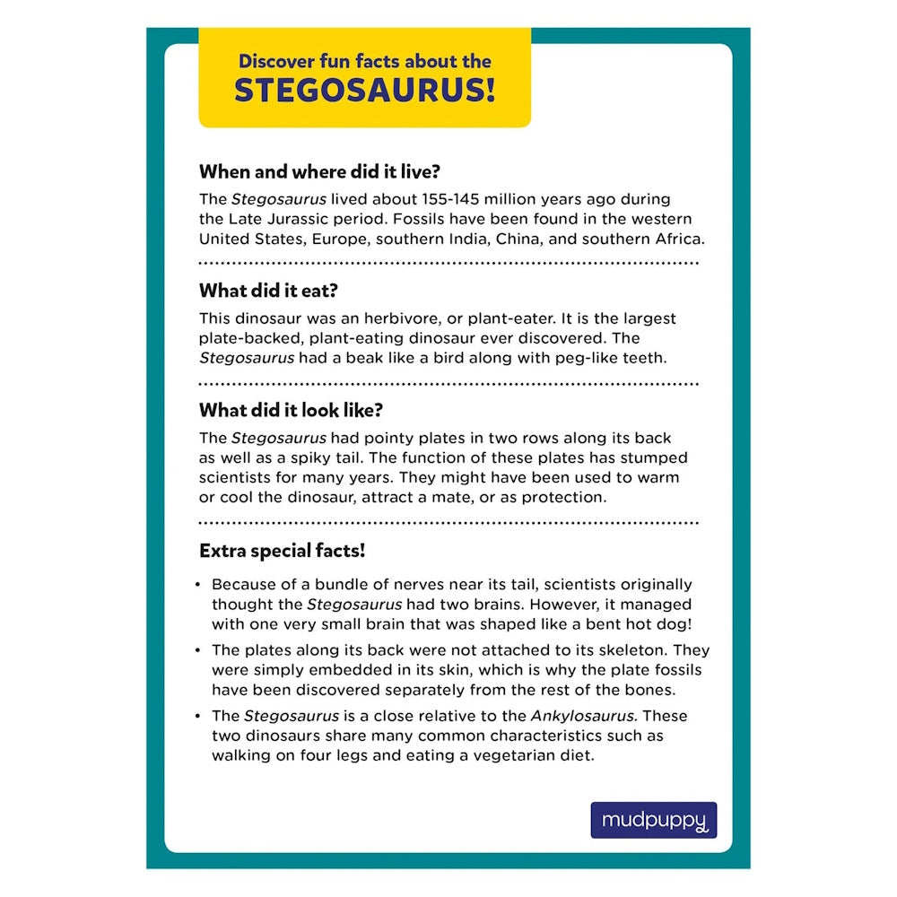 Stegosaurus 48 Piece Mini Puzzle