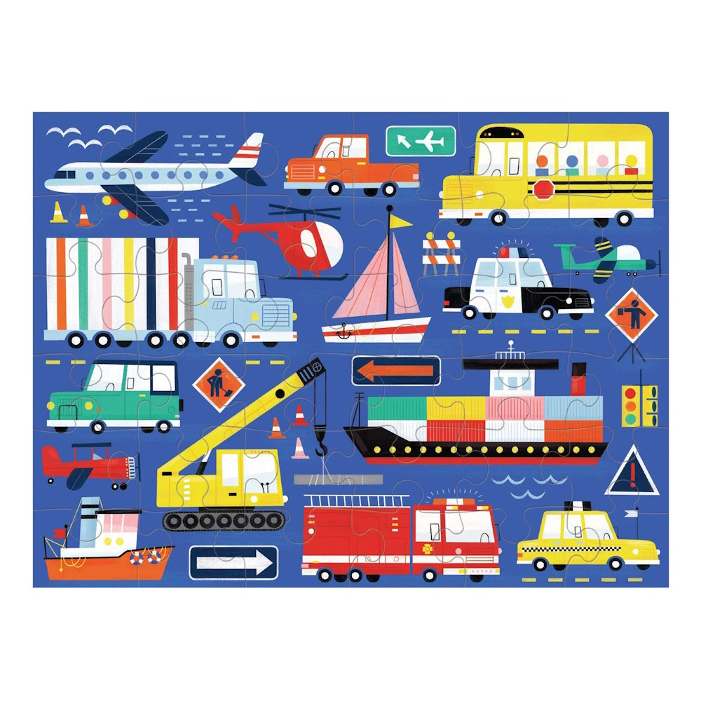 Transportation 36 Piece Puzzle to Go