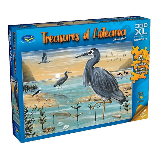 Holdson Treasures of Aotearoa 300XL Piece Puzzle - Heron Strut