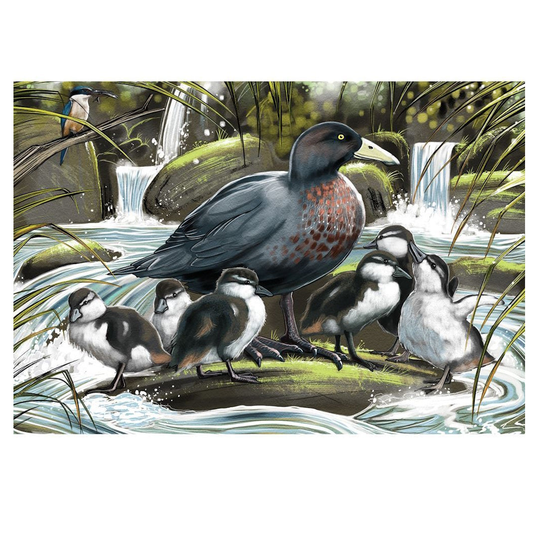 Holdson Treasures of Aotearoa 300XL Piece Puzzle - Blue Duck Brood