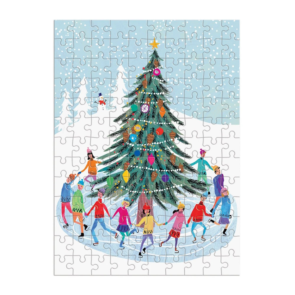 Galison Tree Skaters 130 Piece Puzzle Ornament