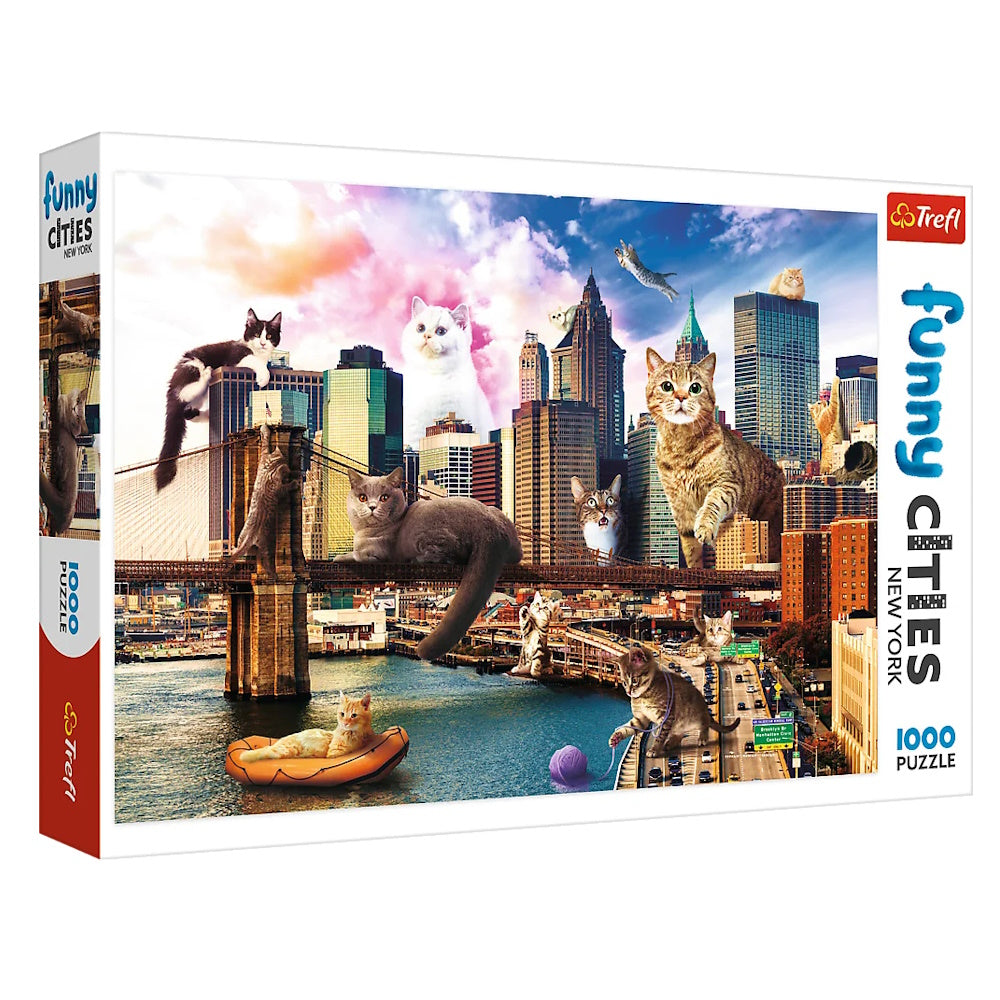 Trefl Funny Cities 1000 Piece Puzzle - Cats in New York