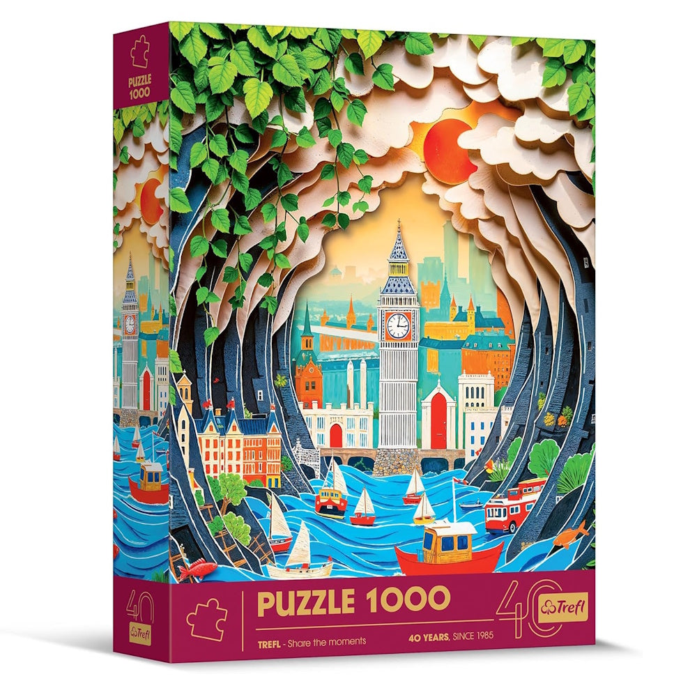 Trefl 1000 Piece Puzzle - 40th Anniversary of Trefl: Paper Art London