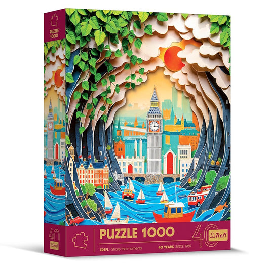Trefl 1000 Piece Puzzle - 40th Anniversary of Trefl: Paper Art London