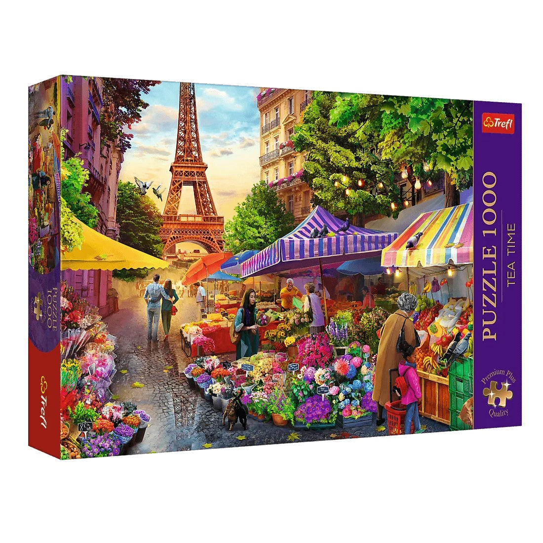 Trefl 1000 Piece Puzzle - Tea Time: Flower Market, Paris