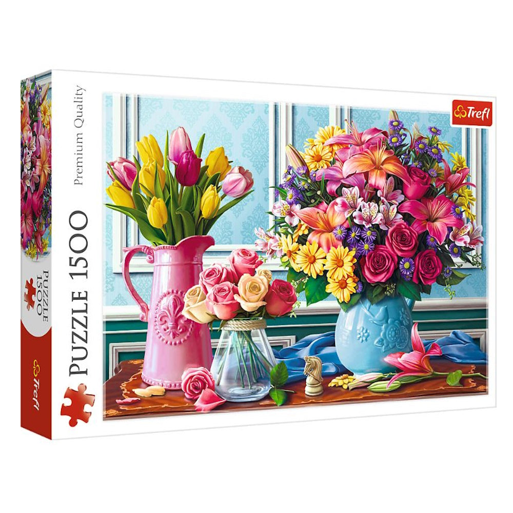 Trefl 1500 Piece Puzzle - Flowers in Vases