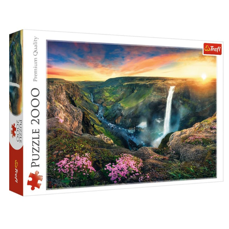 Trefl 2000 Piece Puzzle - Haifoss Waterfall, Iceland