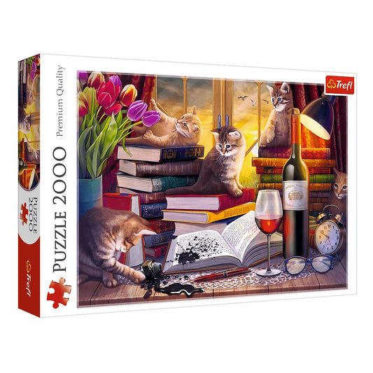 Trefl 2000 Piece Puzzle - Cat's Evening