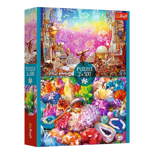 Trefl 2 x 500 Piece Puzzles - Cosmos & Crystals
