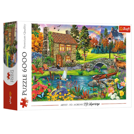 Trefl 6000 Piece Puzzle - Cottage in the Mountains