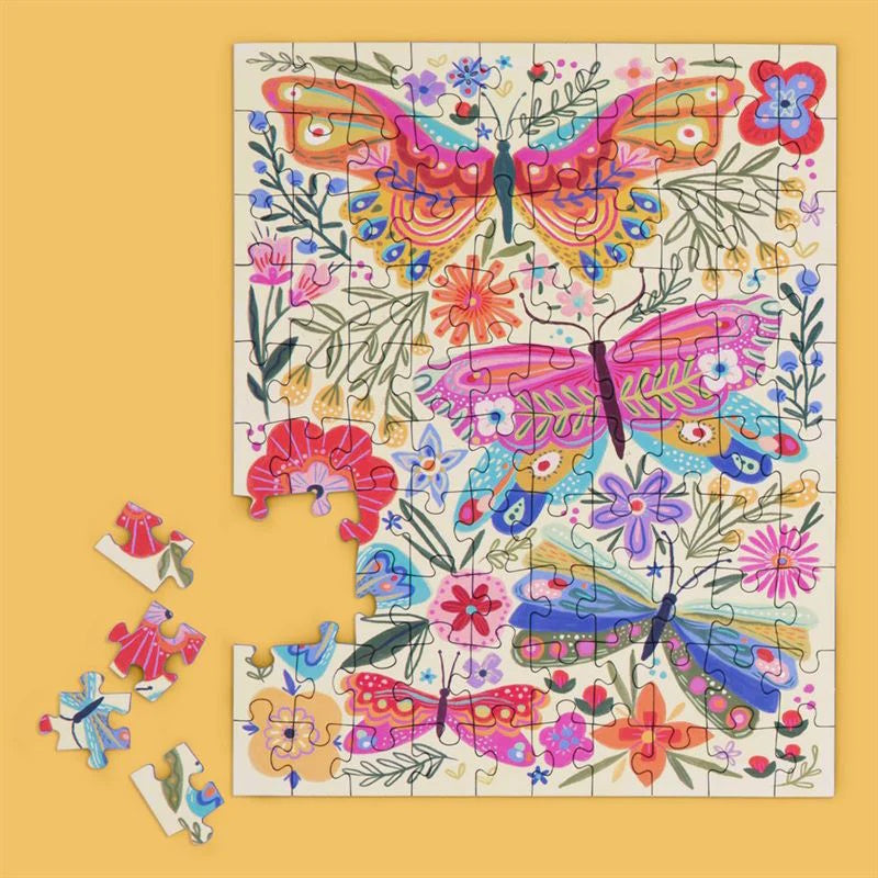 WerkShoppe 100 Piece Puzzle Snax - Butterfly Floral