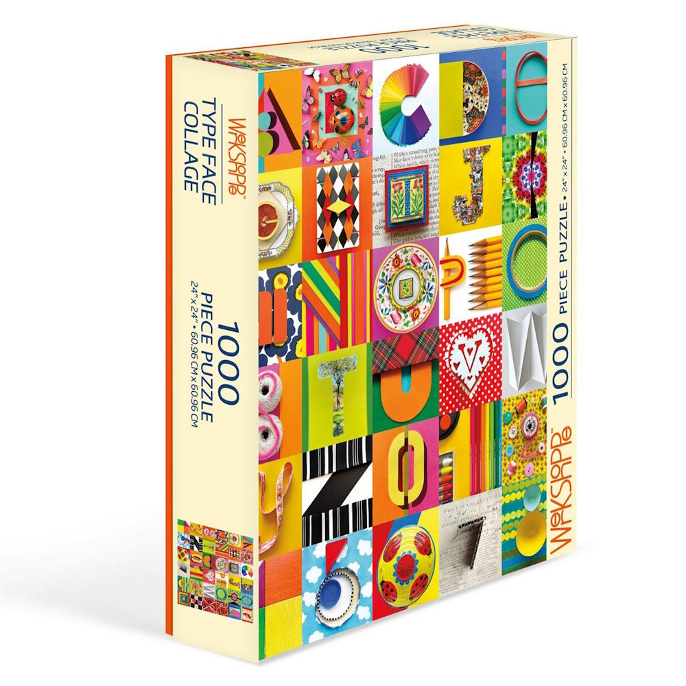 WerkShoppe 1000 Piece Puzzle - Typeface Collage