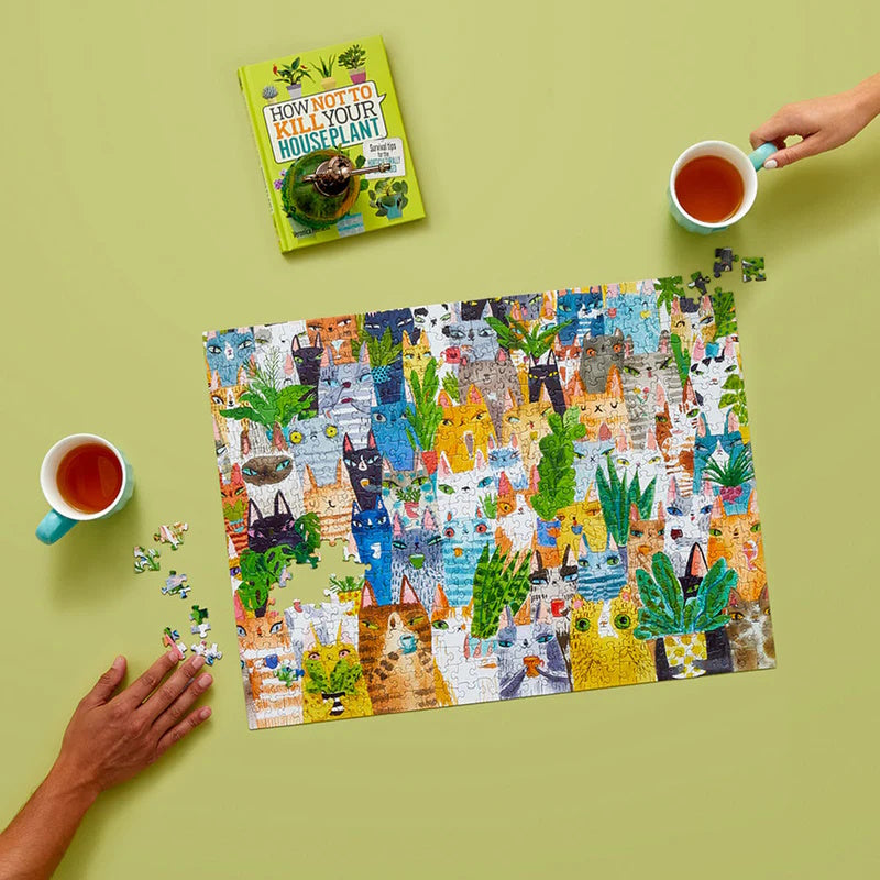 WerkShoppe 500 Piece Puzzle - Cat Plant Exchange