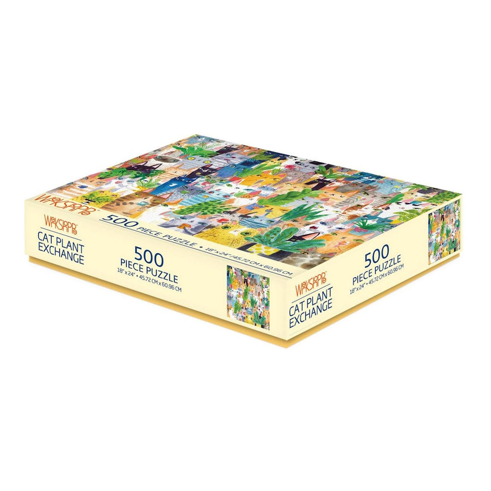 WerkShoppe 500 Piece Puzzle - Cat Plant Exchange