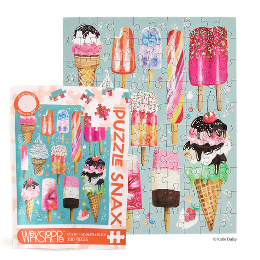 WerkShoppe 100 Piece Puzzle Snax - Ice Cream & Pops