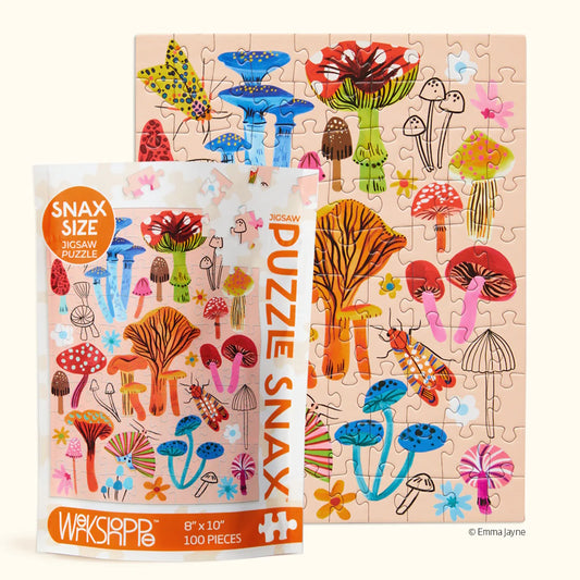 WerkShoppe 100 Piece Puzzle Snax - Mushroom Patch