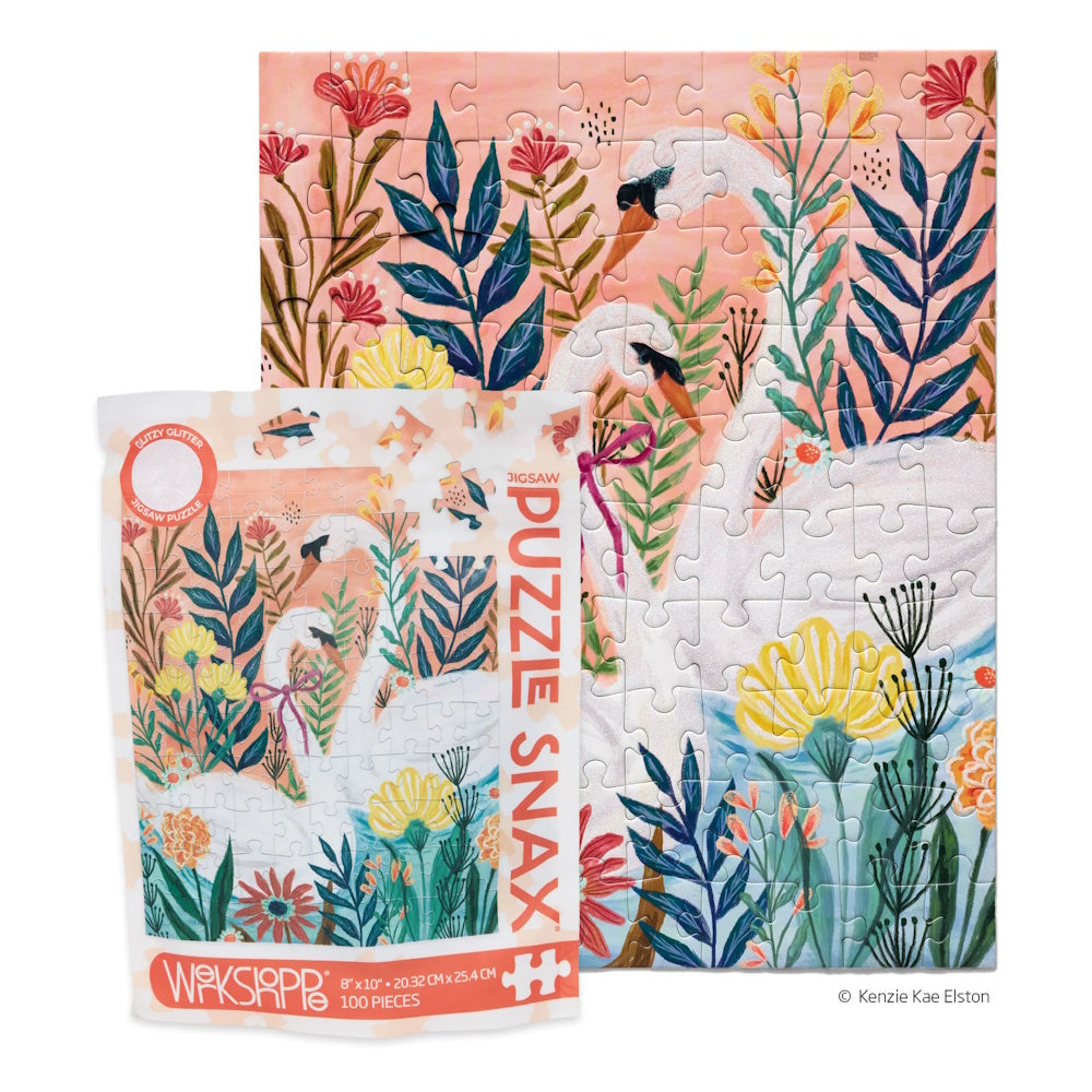 WerkShoppe 100 Piece Puzzle Snax - Serene Swans