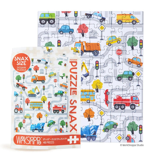 WerkShoppe 48 Piece Puzzle Snax - Trucks & Transportation