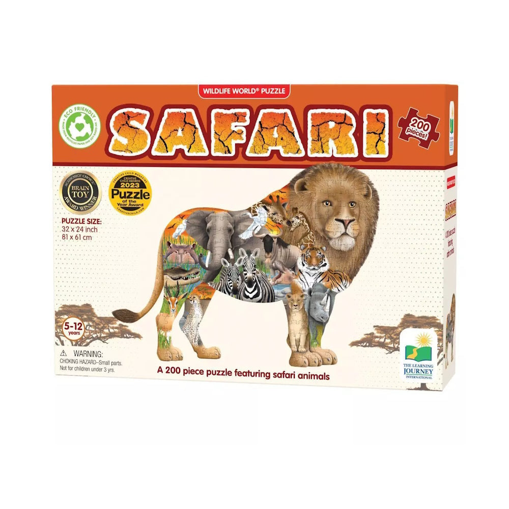 Wildlife World 200 Piece Shaped Puzzle - Safari