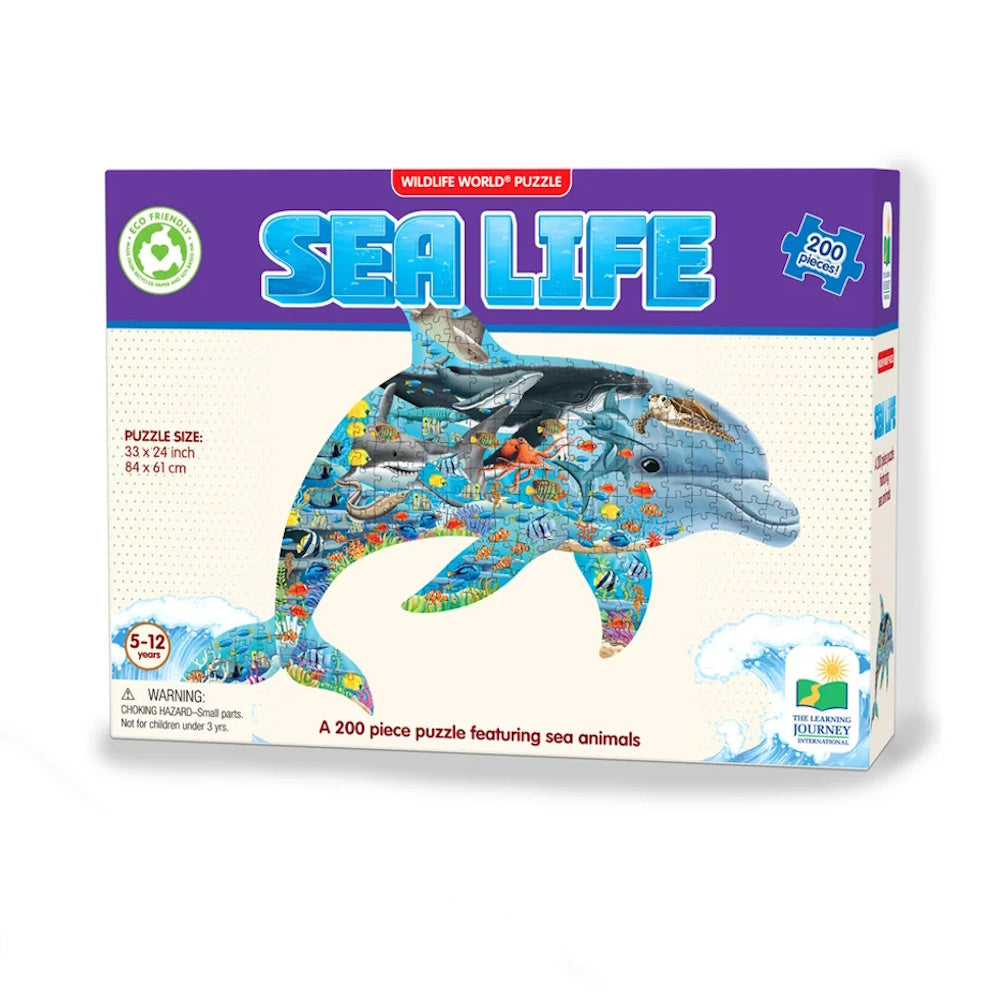 Wildlife World 200 Piece Shaped Puzzle - Sea Life