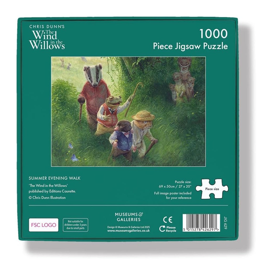 Wind in the Willows 1000 Piece Jigsaw Puzzle - Summer Evening Walk