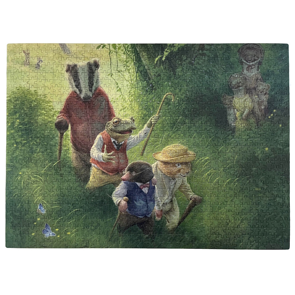 Wind in the Willows 1000 Piece Jigsaw Puzzle - Summer Evening Walk