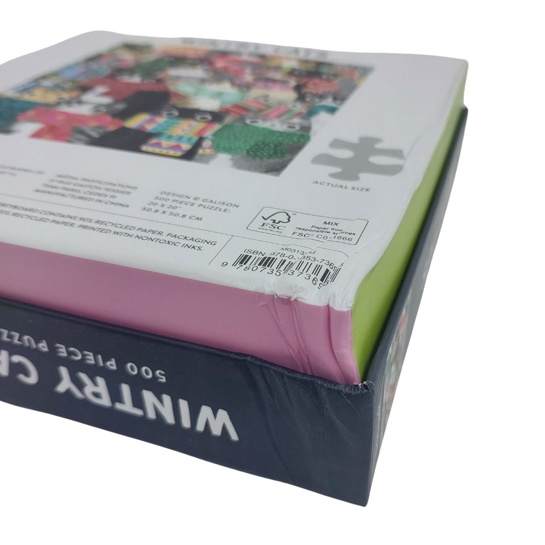 Galison 500 Piece Puzzle - Wintry Cats (Damaged Box)