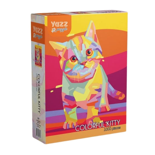 Yazz 1000 Piece Puzzle - Colourful Kitty