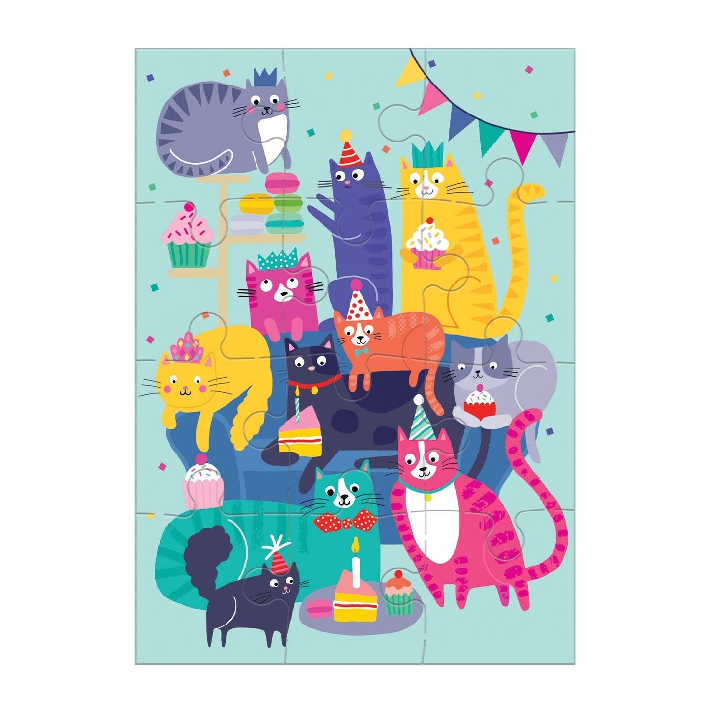 Cat Party Greeting Card Puzzle