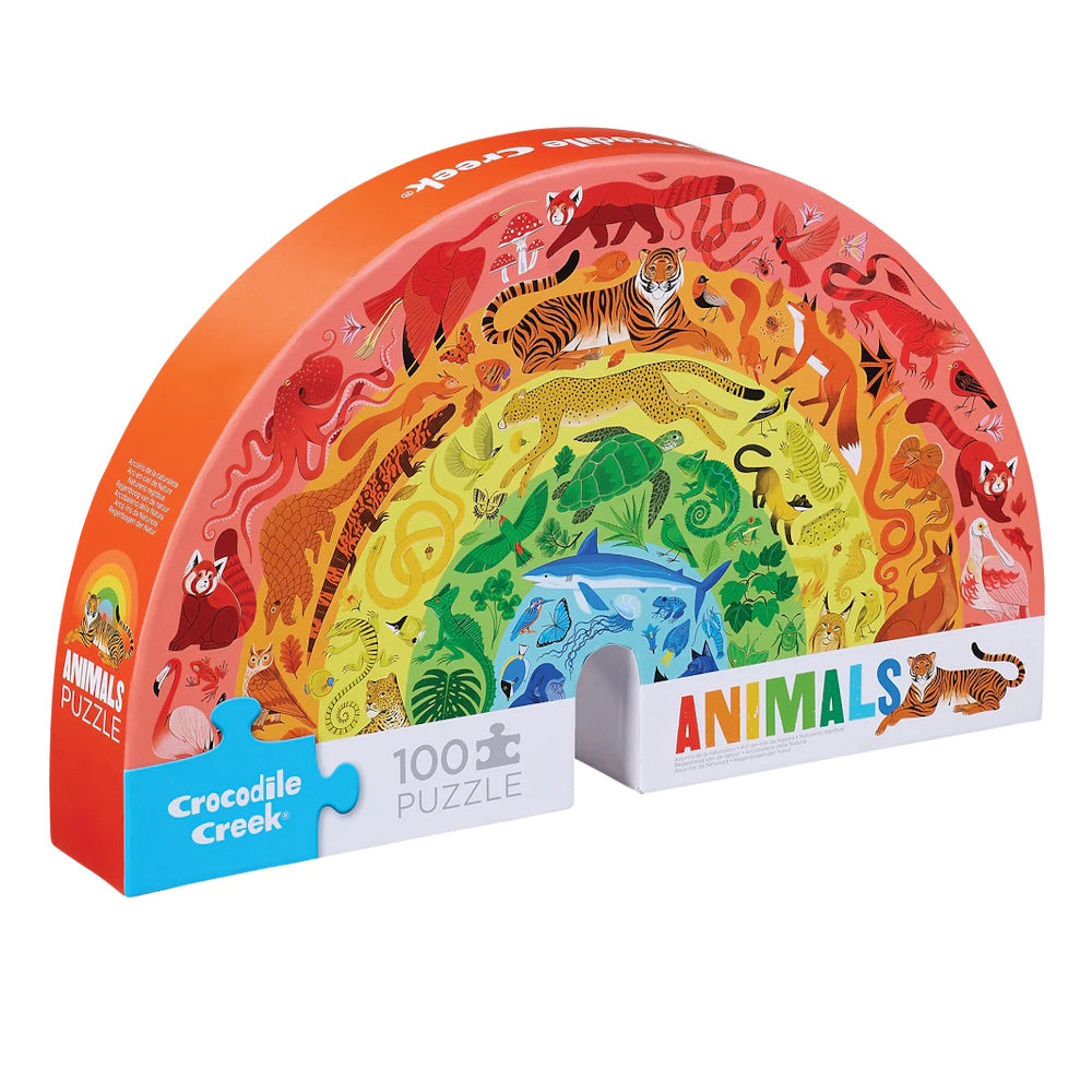 Crocodile Creek 100 Piece Puzzle - Rainbow Animals
