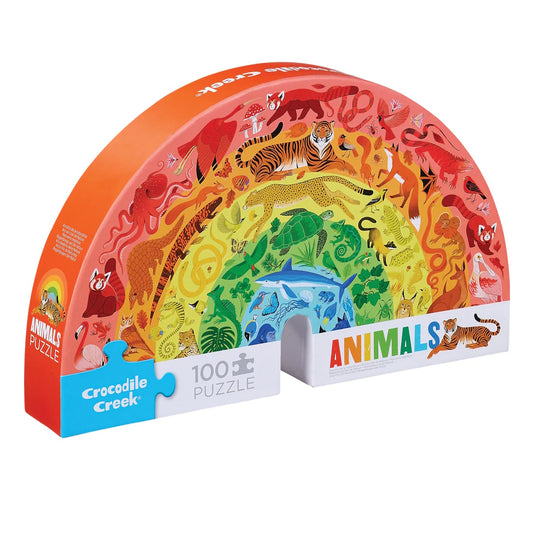 Crocodile Creek 100 Piece Puzzle - Rainbow Animals