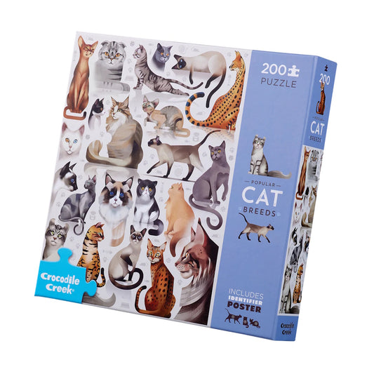 Crocodile Creek 200 Piece Puzzle - Cat Breeds