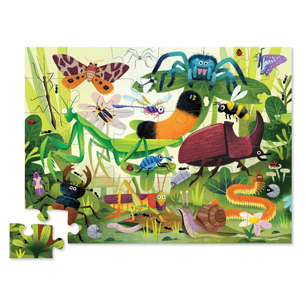 Crocodile Creek 36 Piece Floor Puzzle - Backyard Bugs