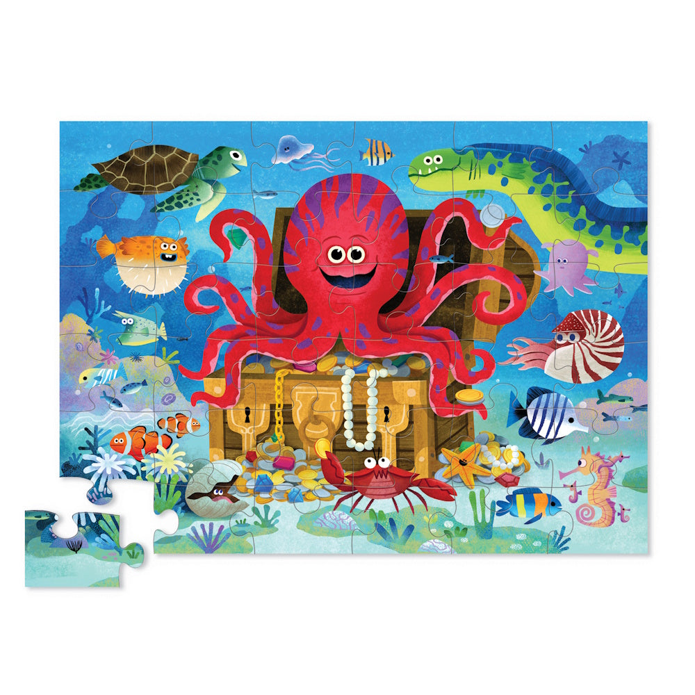 Crocodile Creek 36 Piece Floor Puzzle - Octopus Treasure