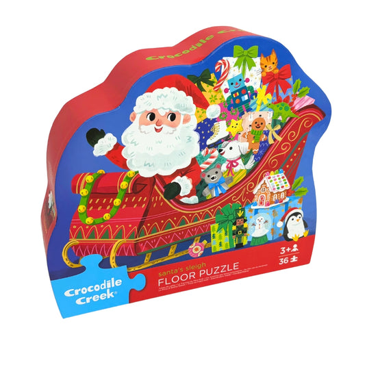 Crocodile Creek 36 Piece Floor Puzzle - Santa's Sleigh