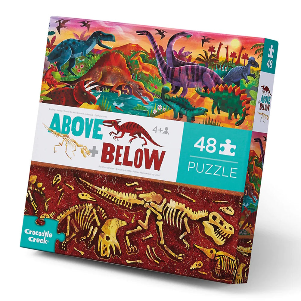 Crocodile Creek 48 Piece Puzzle - Above & Below Dinosaur World