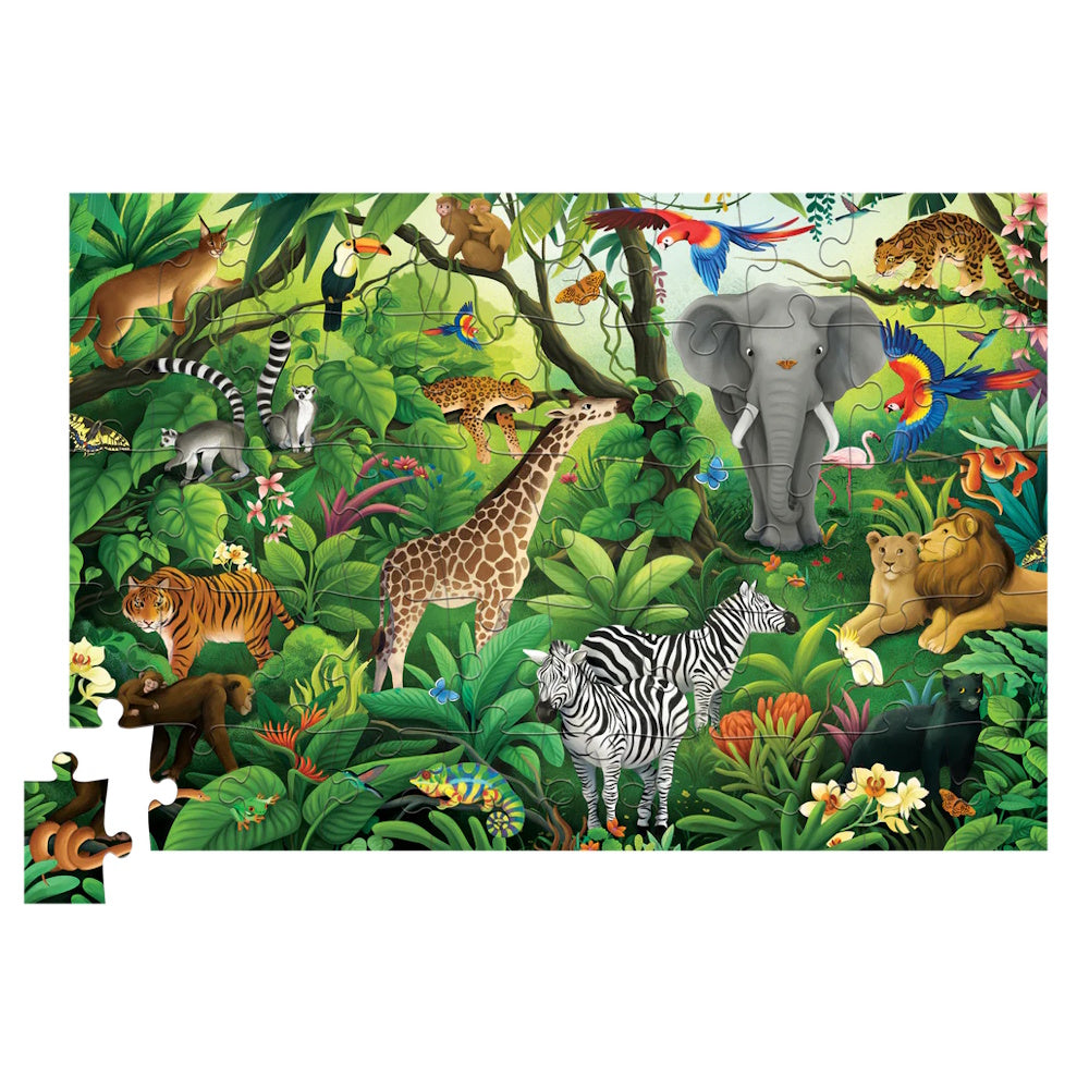 Crocodile Creek 50 Piece Holographic Puzzle - Jungle Paradise