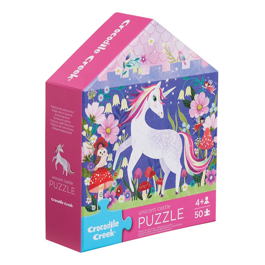 Crocodile Creek 50 Piece Flat House Puzzle - Unicorn Castle