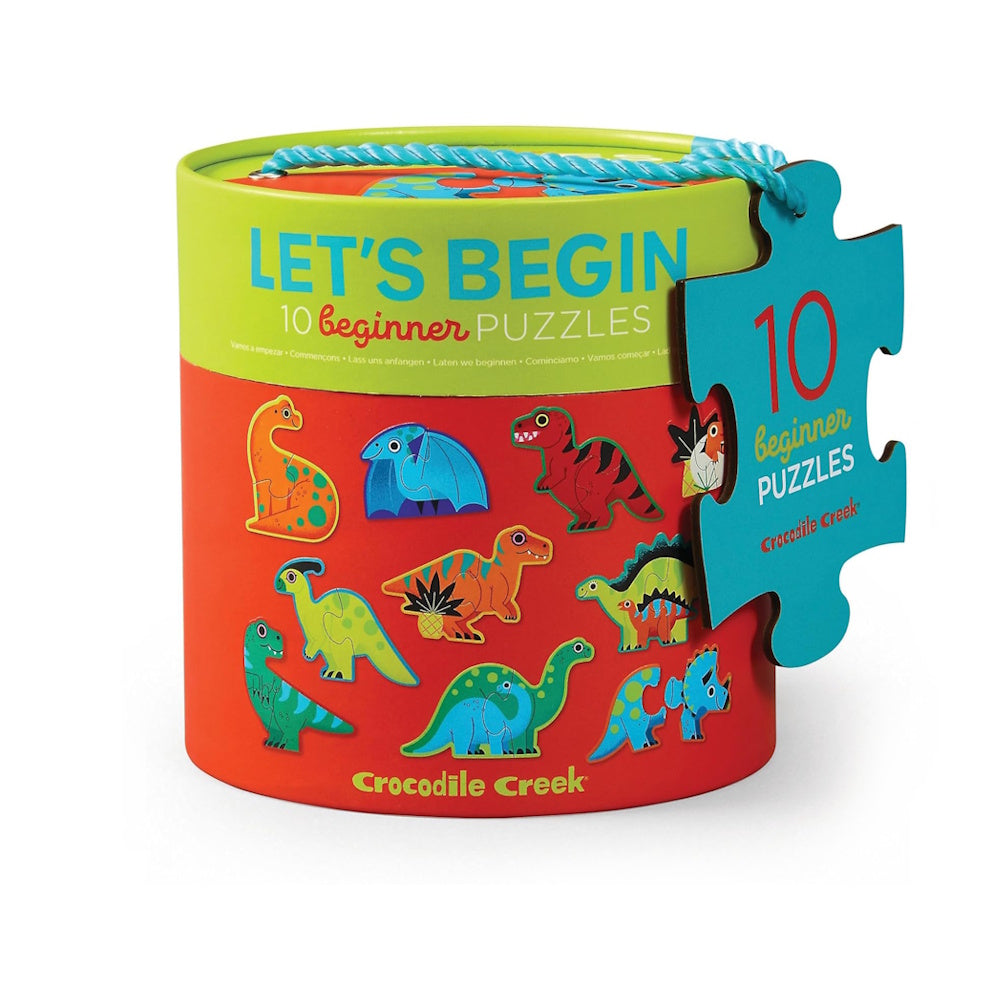 Crocodile Creek Let's Begin 2 Piece Puzzles - Dinosaurs